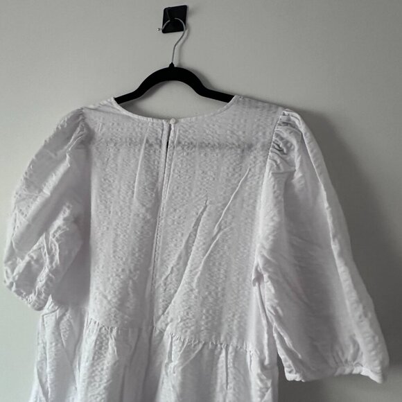 NWT - Tall Old Navy Tiered Puff-Sleeve All-Day Midi Swing Dress - Picture 10 of 11